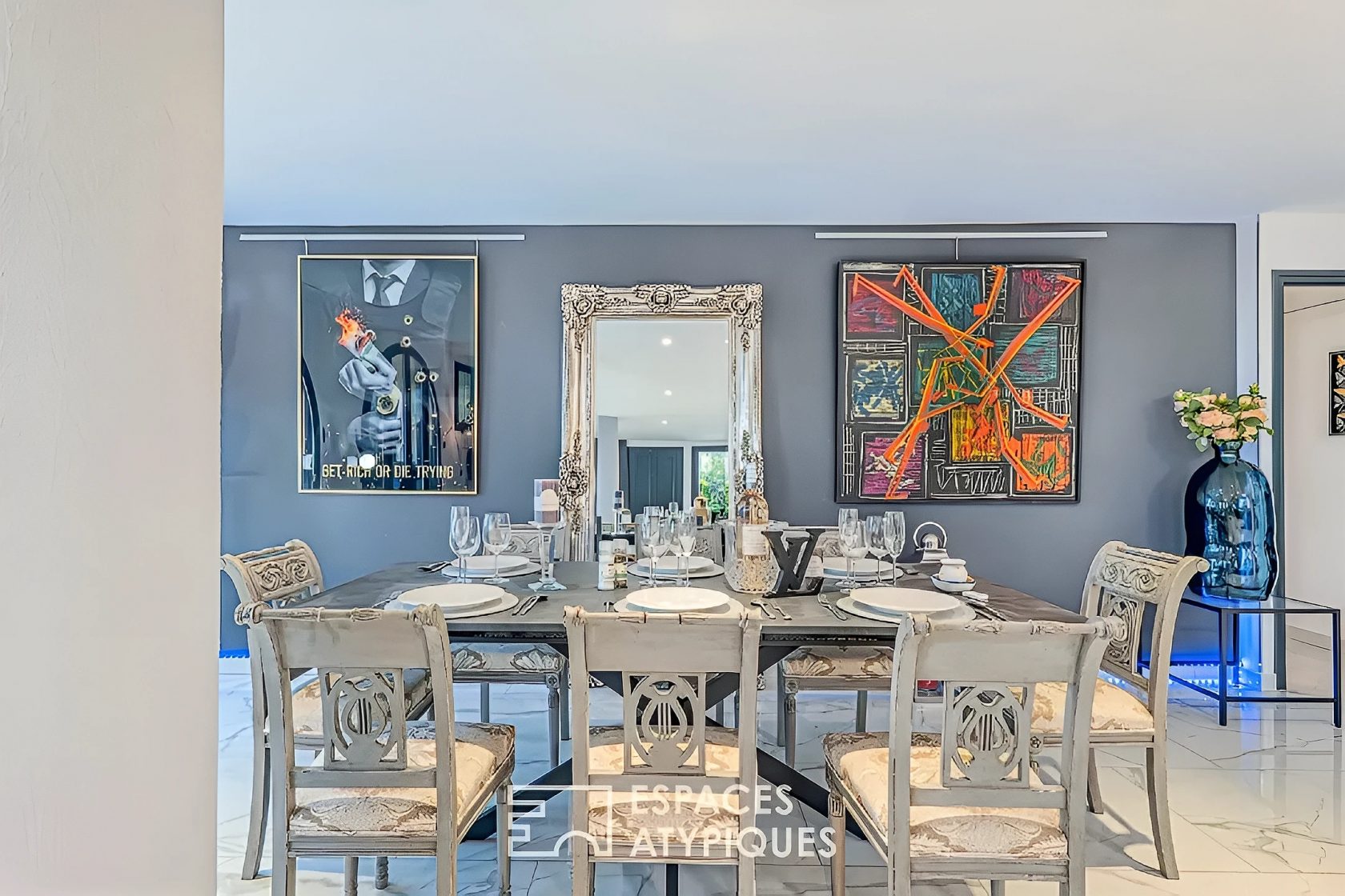 Fabron – Bien d&rsquo;exception en rez-de-jardin avec vue panoramique mer