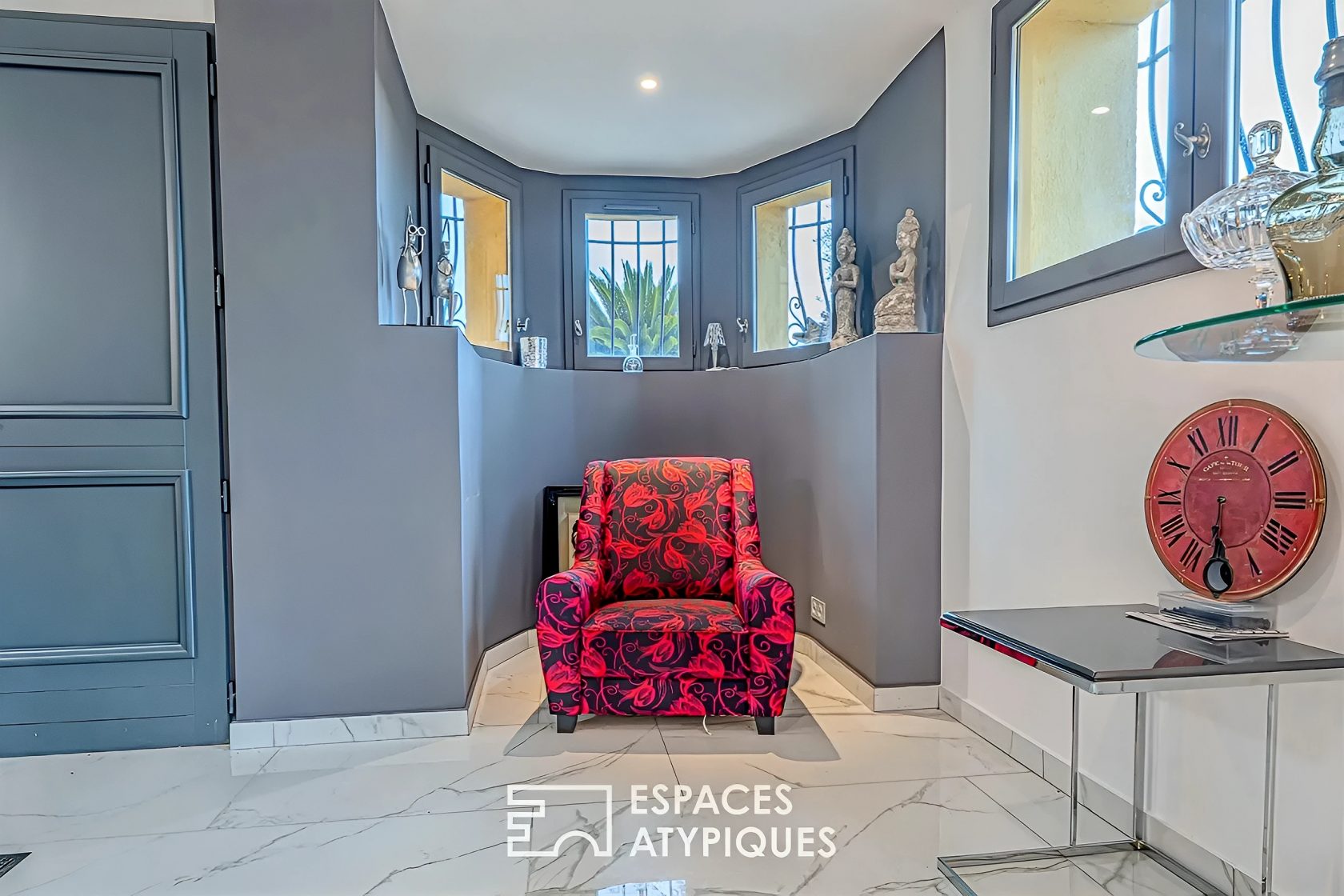 Fabron – Bien d&rsquo;exception en rez-de-jardin avec vue panoramique mer