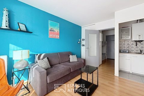 Studio cabine clé en main avec balcon en centre-ville