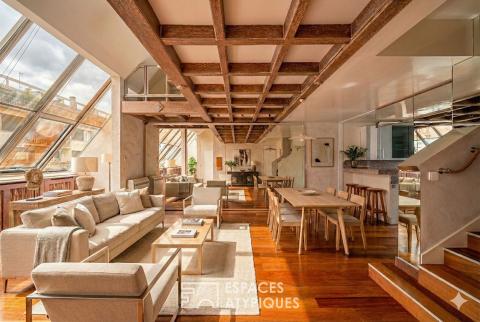 Atelier en dernier étage rue du Moulin Vert