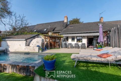 Maison de charme avec piscine récente dans son écrin de verdure