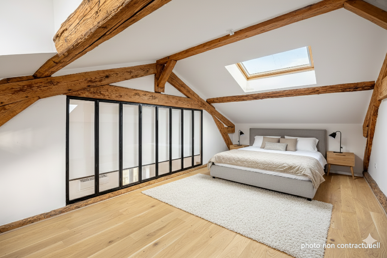 Un duplex comme une maison avec jardin et balcon