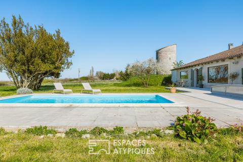 Propriété de charme avec son moulin regardant l&rsquo;estuaire