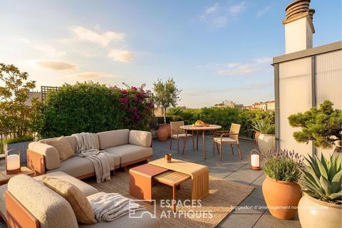 Mini penthouse avec immense terrasse et vue Tour Eiffel – Janson de Sailly