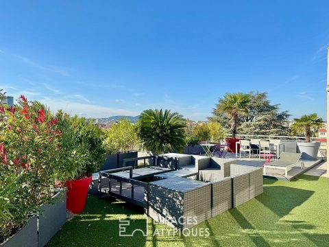 Toit terrasse rénové avec Vue Fourvière