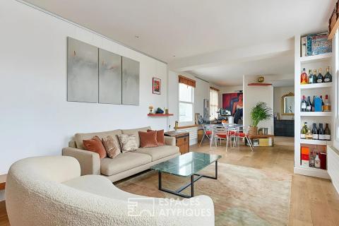 Upper floor apartment with terrace and no overlooking neighbors – Montorgueil district