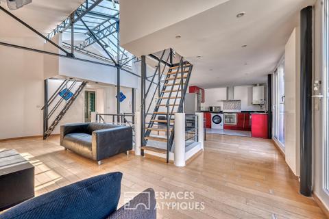 Loft industriel sous verrière