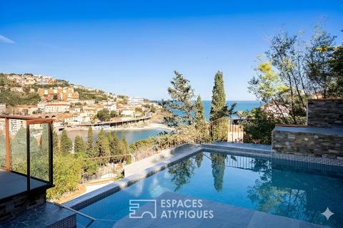 Architect-designed villa with panoramic sea views in Cerbère