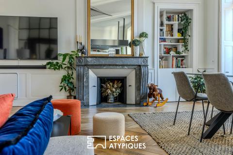 Exceptional apartment with extra-large living room and 2 bedrooms – Nantes city center, Graslin area