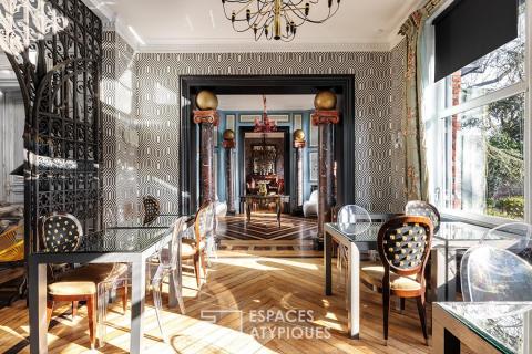 A renovated 19th-century residence in the heart of its private park