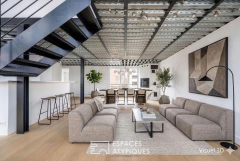 Duplex loft with an industrial feel
