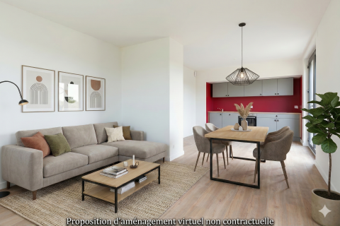 Appartement rez-de-jardin rénové au coeur de Saint-Didier-de-Formans