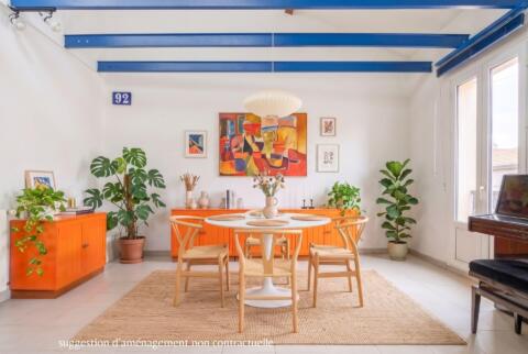 Duplex traversant au dernier étage