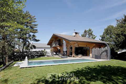 Chalet contemporain avec piscine aux portes de la Suisse