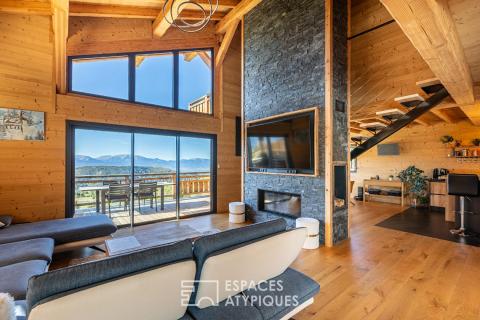 Contemporary chalet built in 2022 with mountain views and high-end amenities