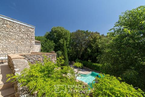 Stone village house with garden and swimming pool