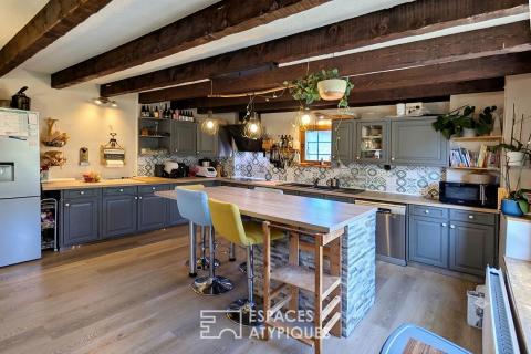 Old barn renovated into a family home
