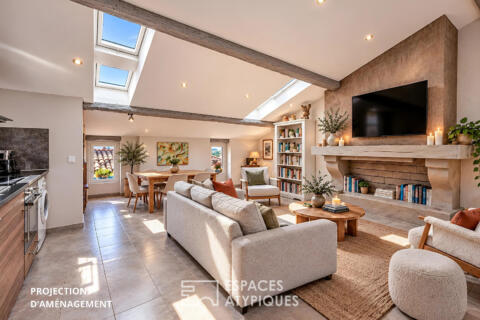 Duplex apartment under the eaves with views of the cathedral and a glimpse of the sea