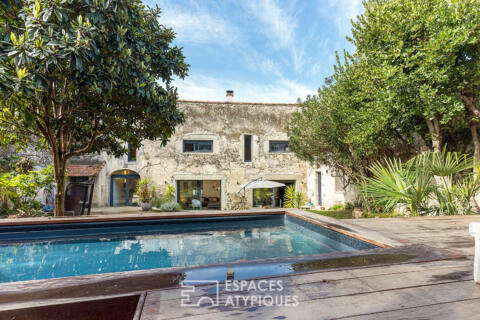 Maison contemporaine comme à la campagne à l’abri des regards en Drôme Provençale