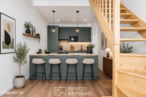 Duplex rénové à Lyon 8e.