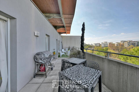 Dernier étage au calme avec terrasses et vue dégagée à Montpellier