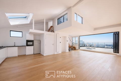 Duplex with terraces and rooftop