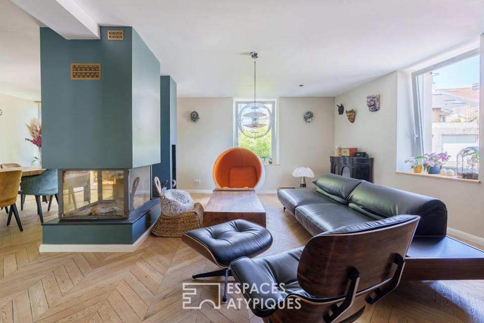 Maison de village contemporaine avec piscine aux portes de Nancy