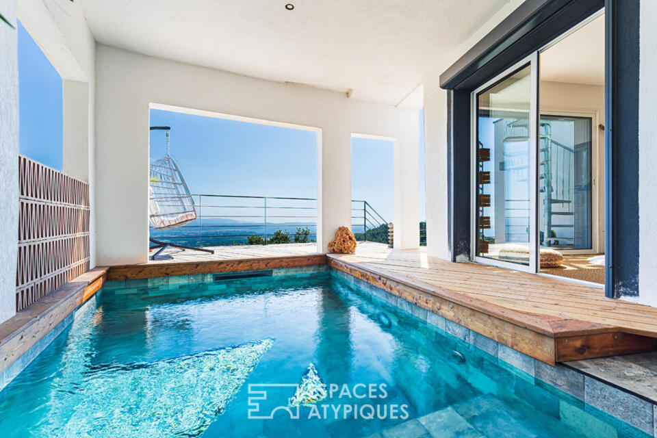maison vue mer en vente à Hyères mont des oiseaux face almanarre var vendre chatgpt espaces atypiques