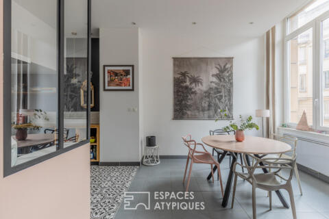 Duplex de caractère avec toit-terrasse à quelques pas de la gare