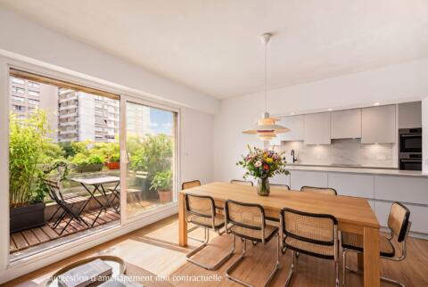 Appartement avec terrasses et vues verdoyantes