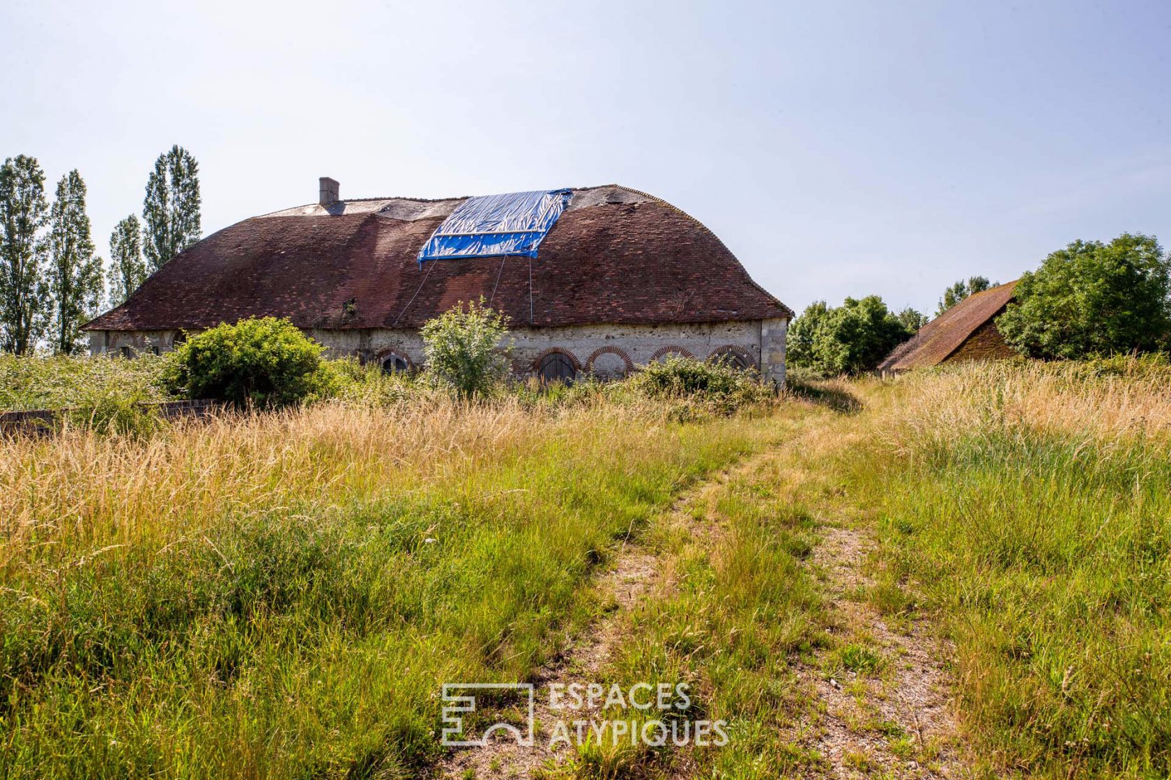 Two 18th century barns to renovate