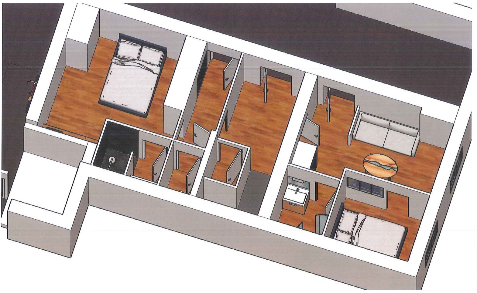 Triplex avec terrasse, proche de La Loire, à réhabiliter
