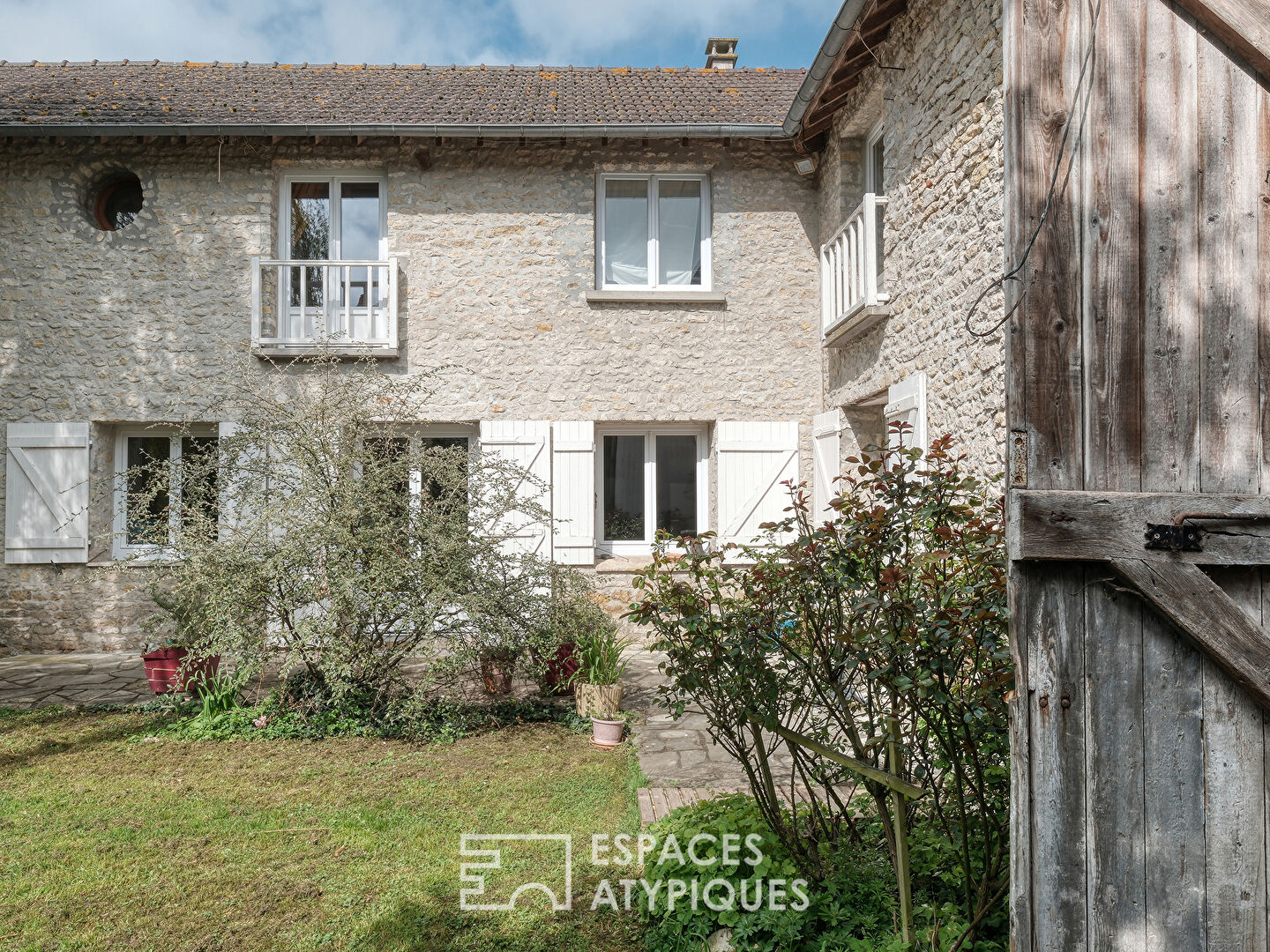 Old renovated stone barn