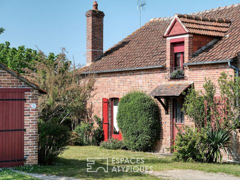 Typical brick house with bucolic garden