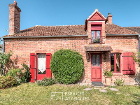 Typical brick house with bucolic garden