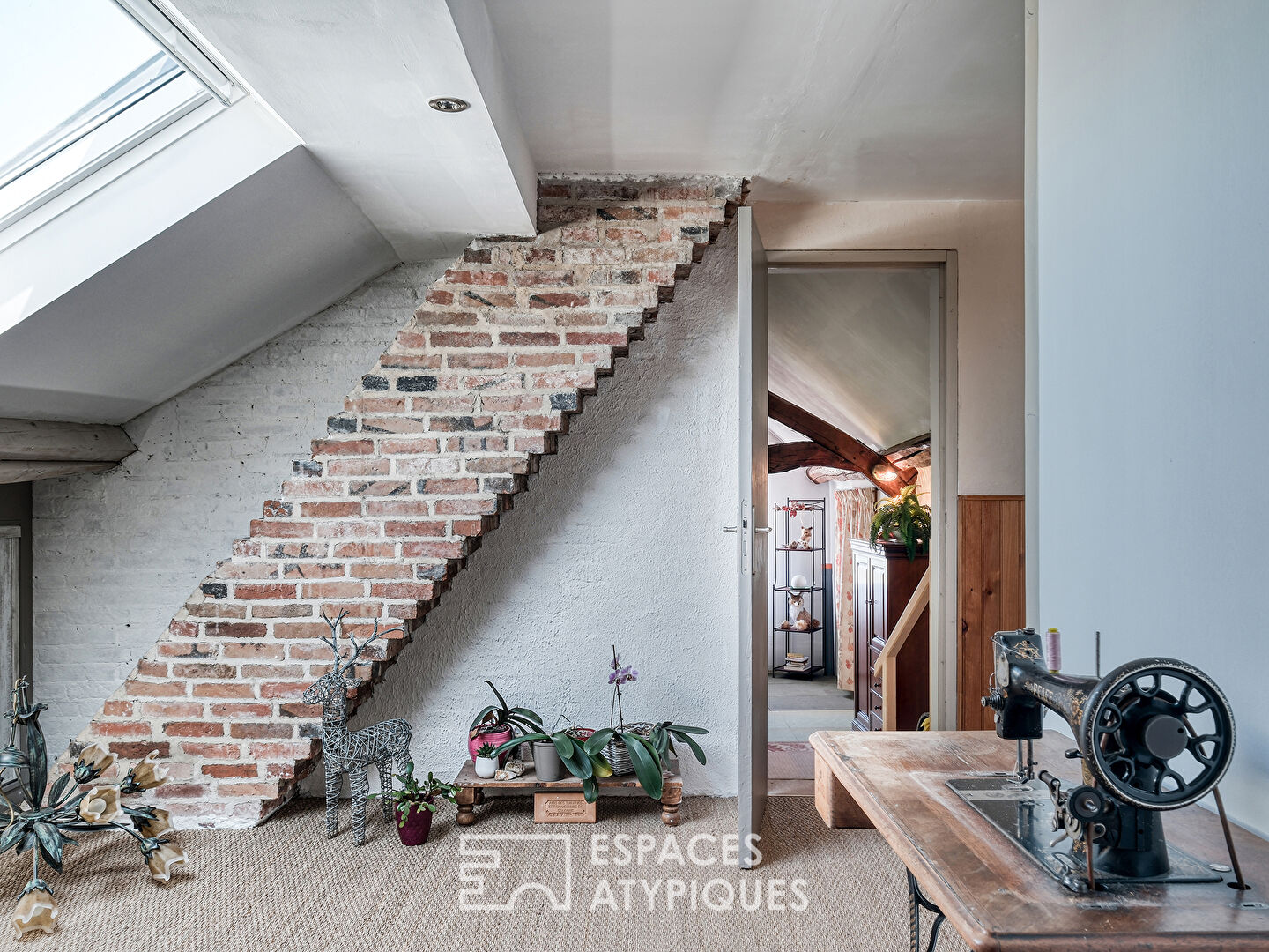 Typical brick house with bucolic garden
