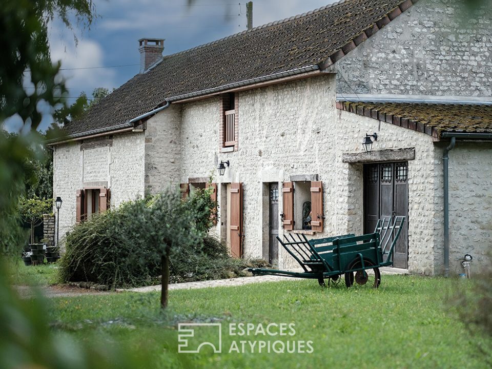 Charmante maison en pierre dans un environnement champêtre