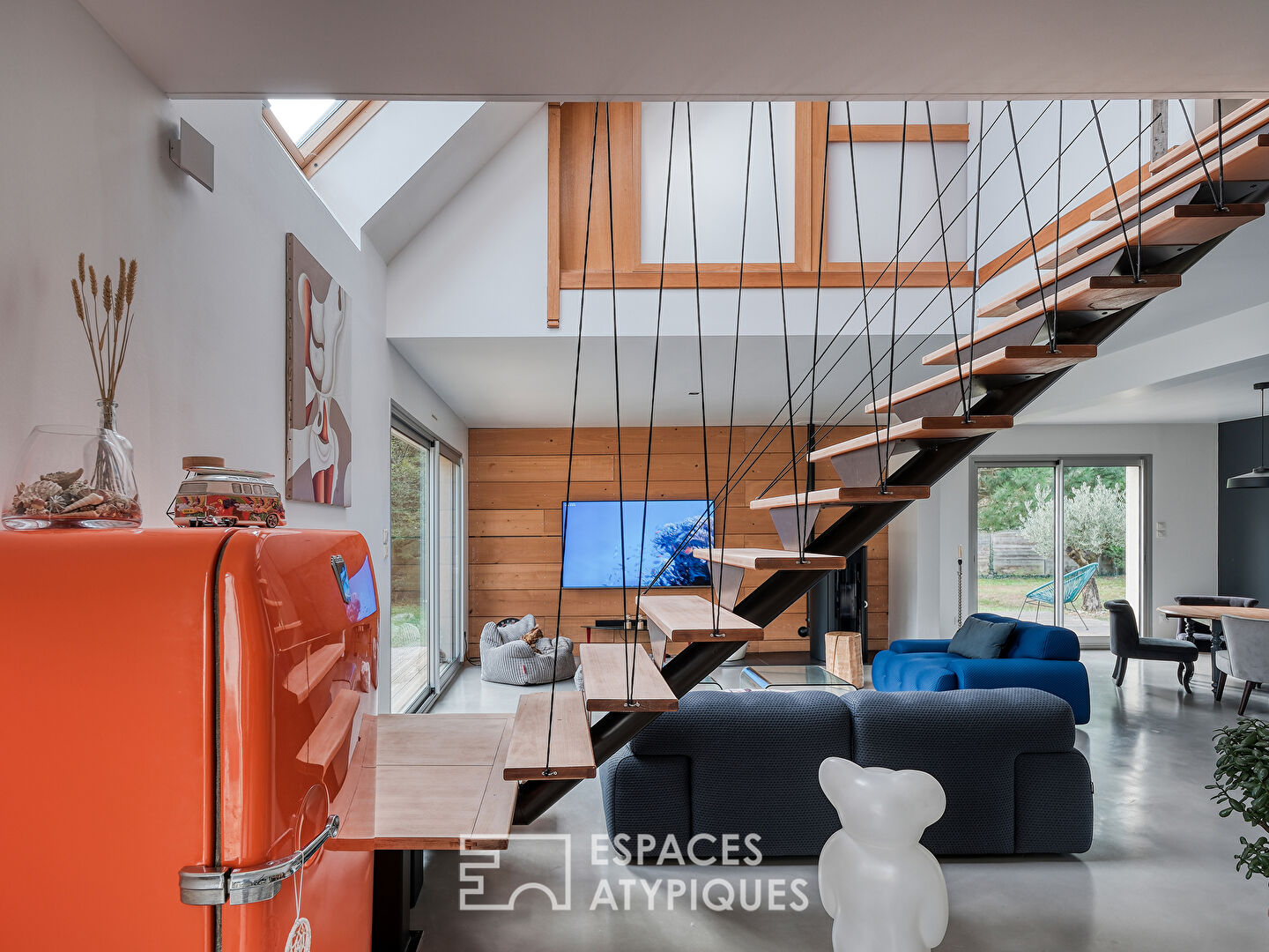 Maison contemporaine d’architecte avec jardin