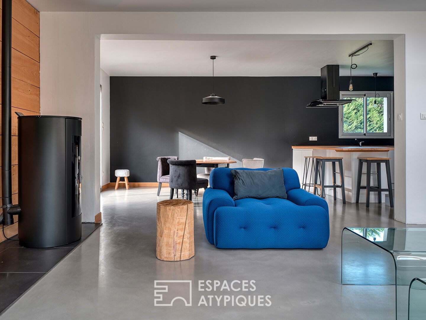 Maison contemporaine d’architecte avec jardin