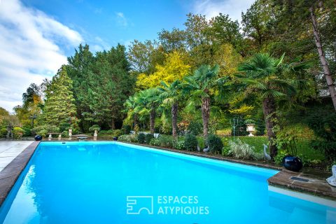 Propriété contemporaine avec piscine