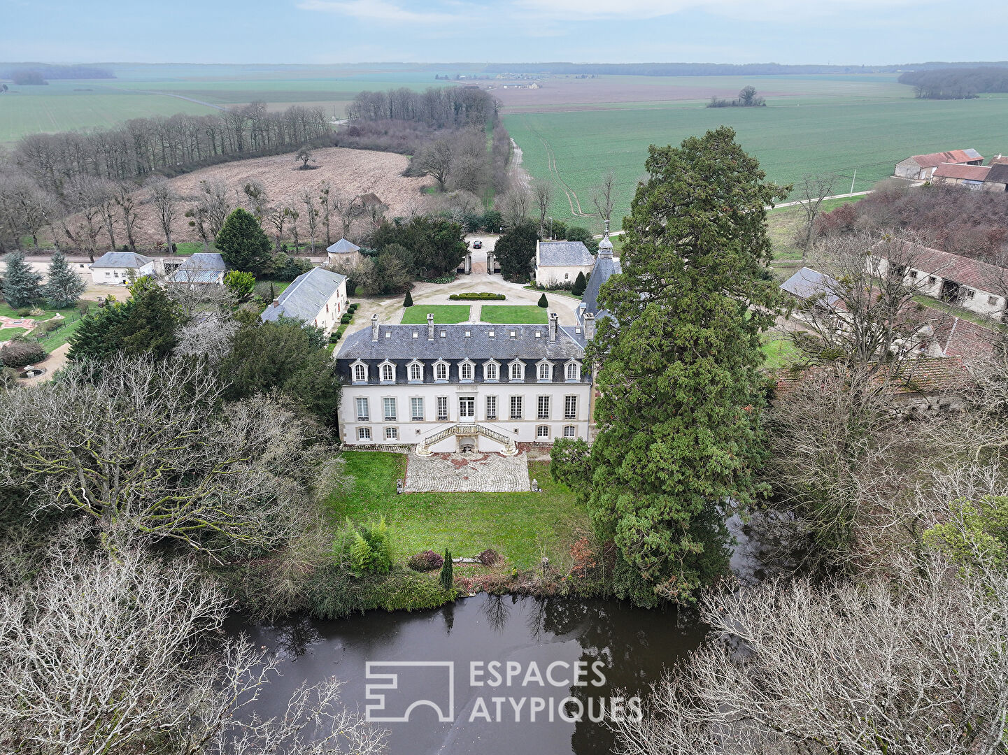 18th century castle and its converted outbuildings