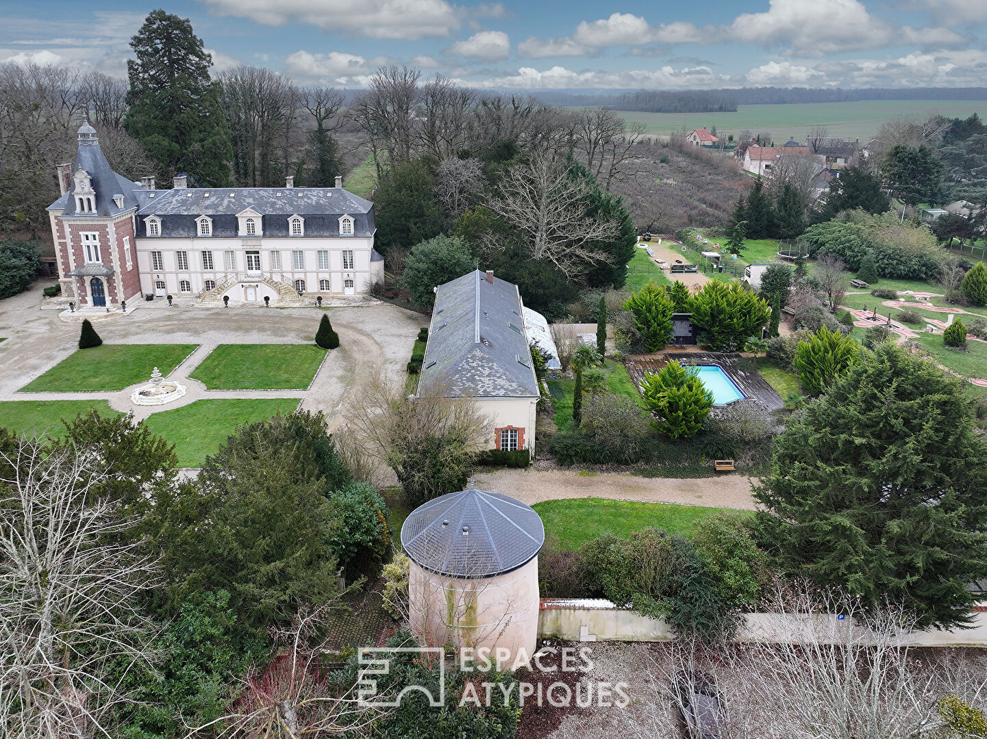 18th century castle and its converted outbuildings