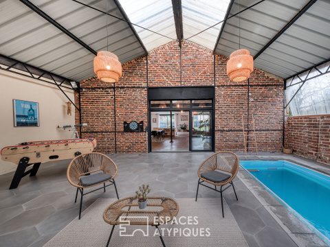 Loft in a former grain factory with swimming pool