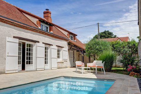 Longère au charme d’antan et sa piscine