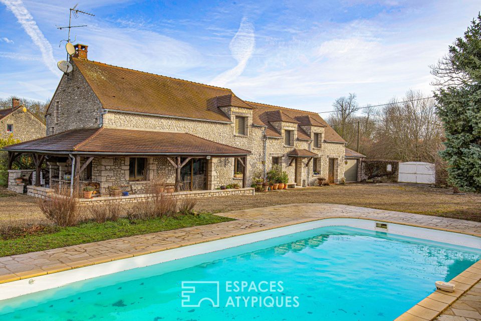 45490 SCEAUX DU GATINAIS - Longère avec parc et piscine chauffée - Réf. 0063EAO