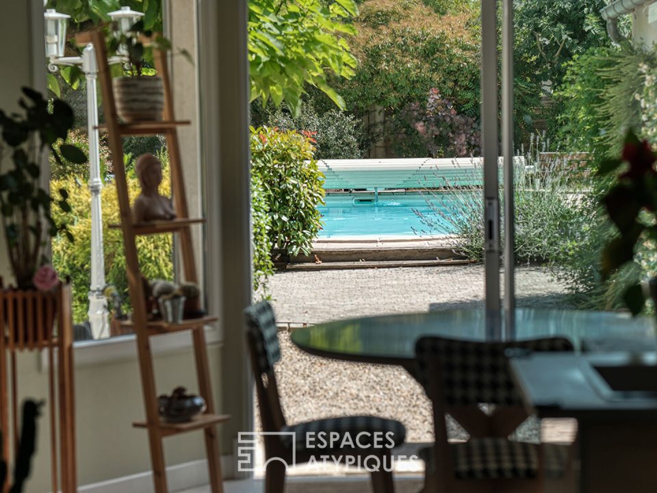 Maison d'expression avec jardin et piscine en Sologne
