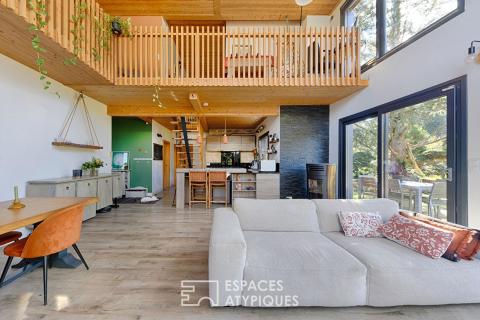 Maison contemporaine en bois au coeur de Berchères sur Vesgre