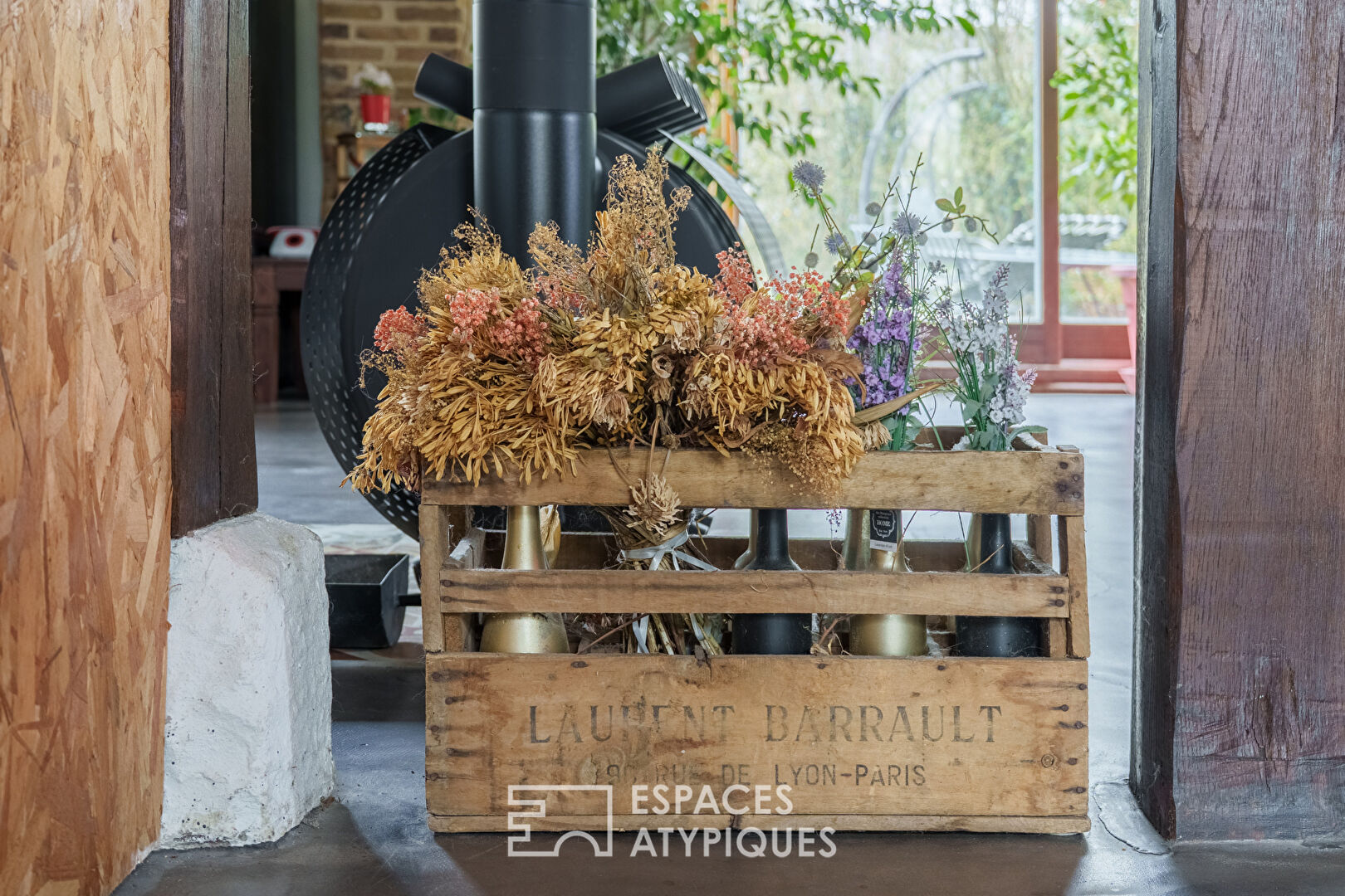 Maison de caractère, esprit loft au vert