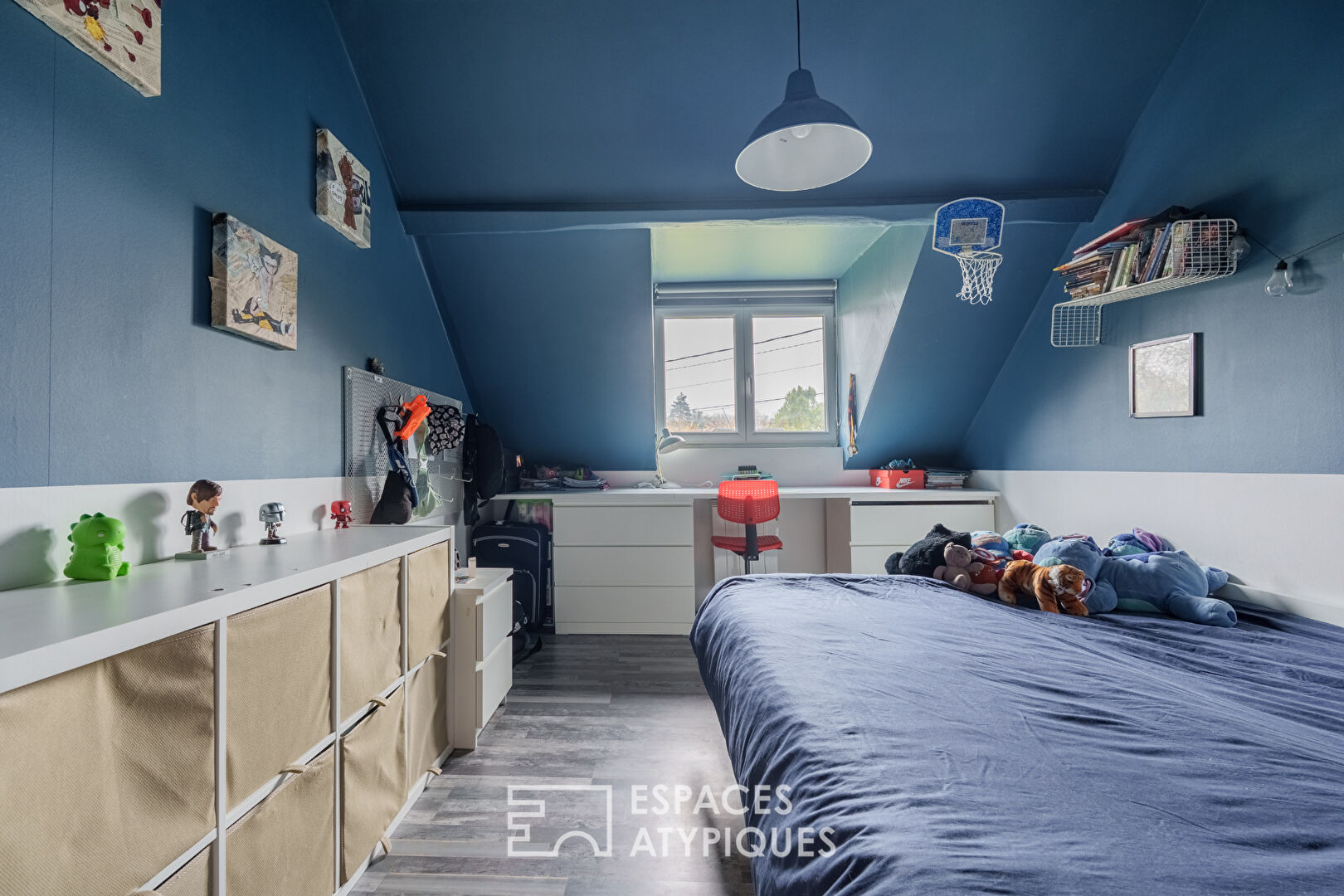 Maison de caractère, esprit loft au vert