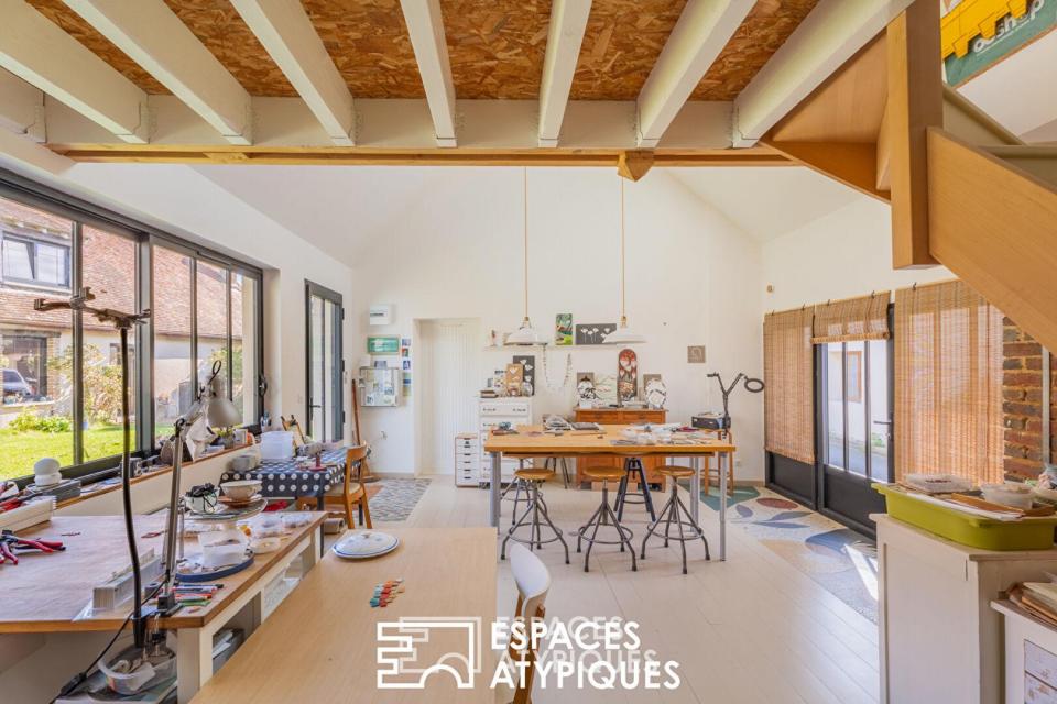 Longère de caractère et son atelier d'Artiste